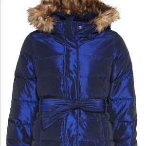 Brand new GAP down filled coat w/fur trim